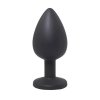 Black small butt plug with white crystal
